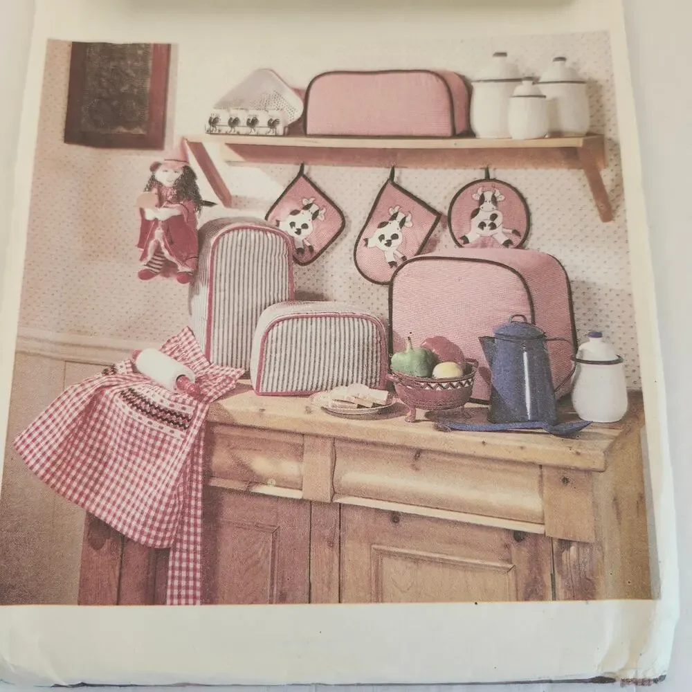 McCall's Crafts Pattern 4090 Kitchen Essentials UNCUT Curtains Placemats Covers